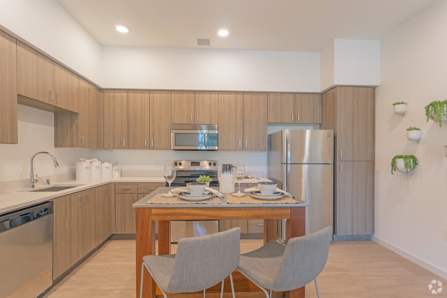 1BR, 1BA Kitchen - Ageno Apartments