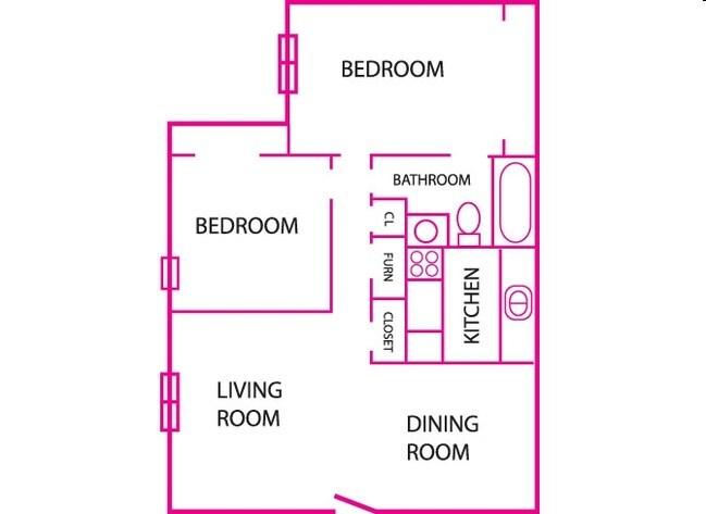 2BR/1BA - Lakeside