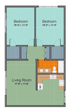 2BR/1BA - Berkshire Terrace