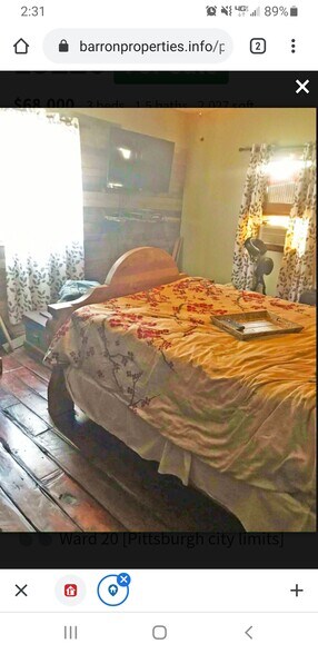 Bedroom 1. Real hardwood - 1117 Fredonia St