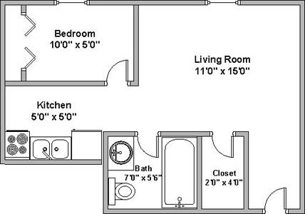 1BR/1BA - Baker Lofts