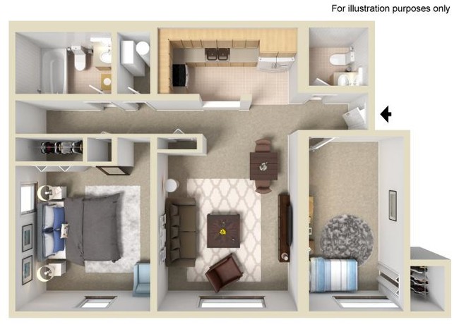 Floorplan - Carriage House Apartments & Townhomes