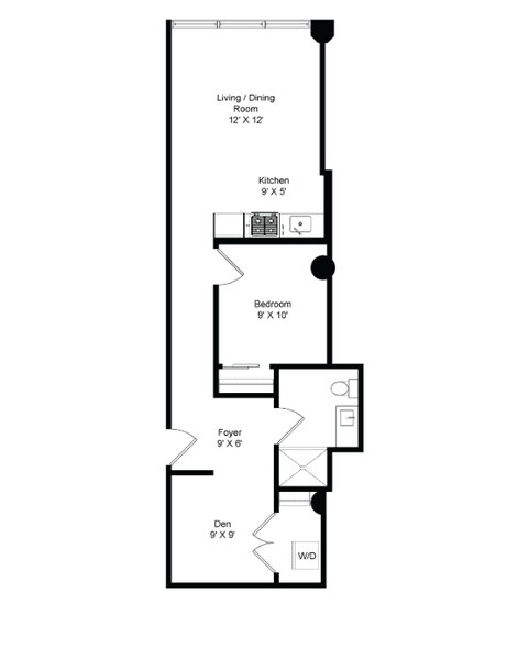 One Bedroom with Den - 154 W Erie St