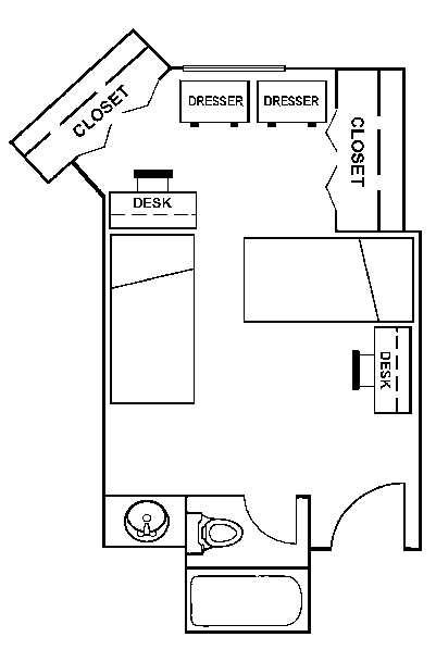 Floor Plan Efficiency - Dobie Twenty21 Student Spaces