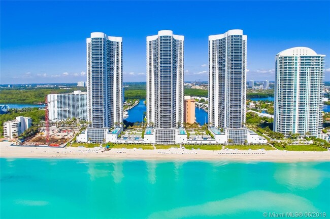 Trump Towers view from the ocean. - 15901 Collins Ave