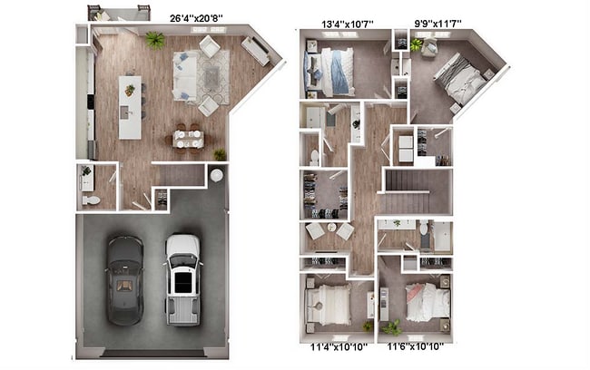 Floorplan - Avalon Townhome Collection Bee Cave