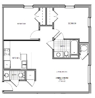 2BR/1.5BA - Dill Building