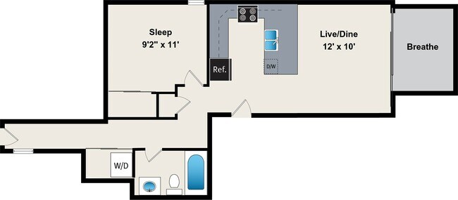 Floorplan - The Belmont by Reside Flats