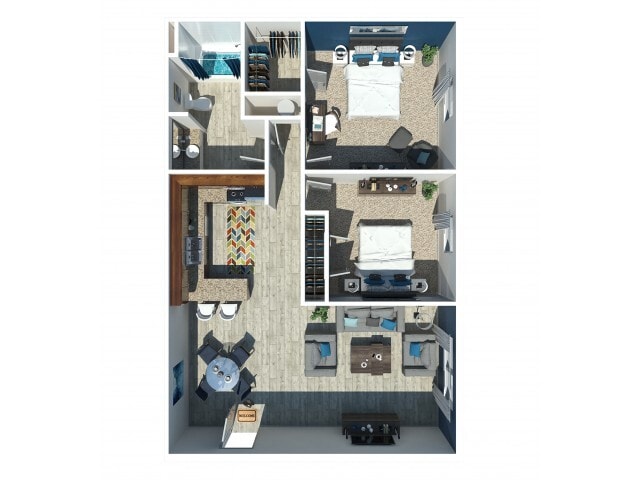 2 Bedroom 1 Bath - Park 1Eleven