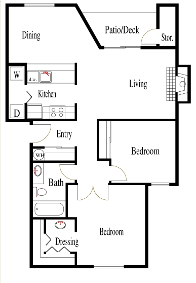 2BR/1BA - Campus Landing Apartments