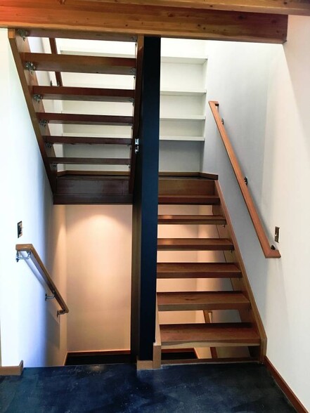 Open wooden staircase - 6606 Corson Avenue South