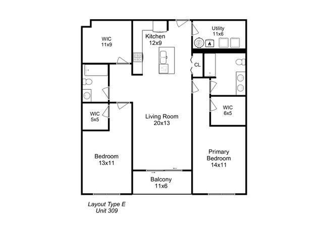 Floorplan - 2823 W Belmont Ave