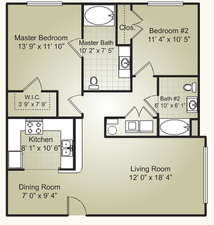 2BR/2BA - Alexandria Park Apartment Homes