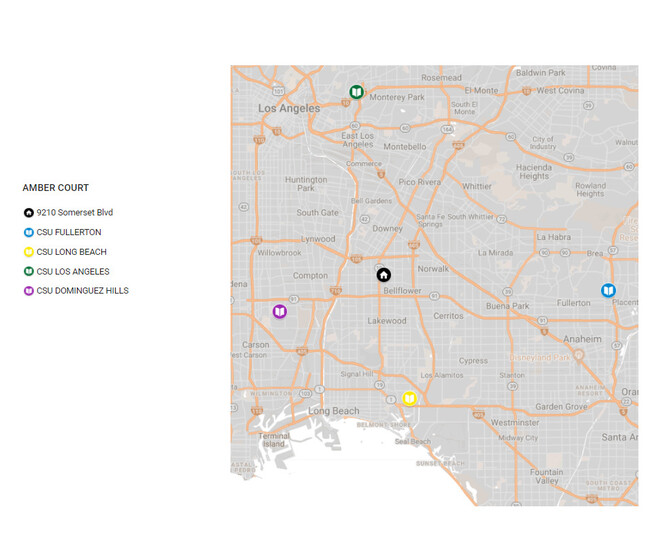 Driving Distance to Local Universities - Amber Court