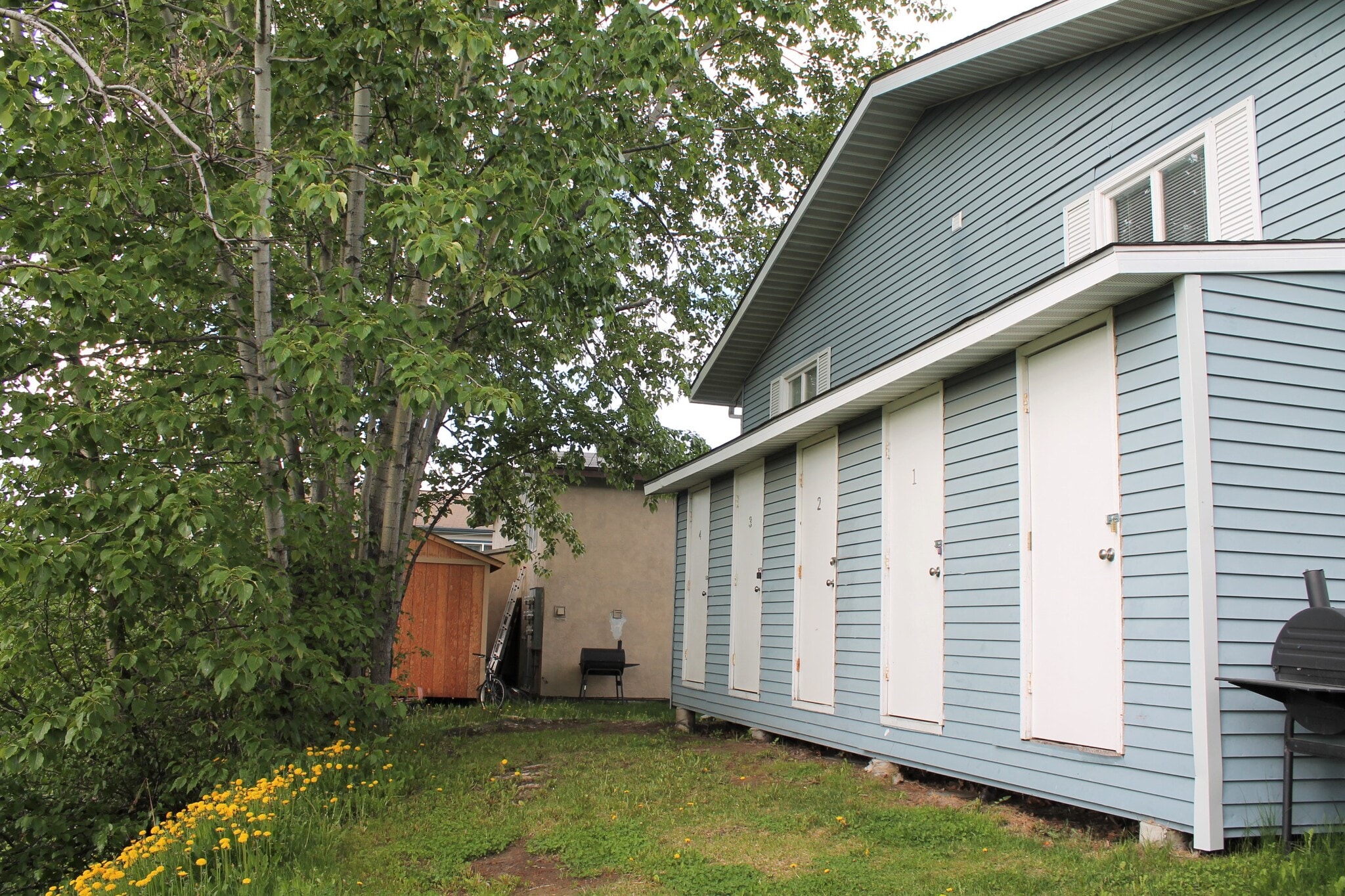 Additional storage for each unit in the back of the building. - 156 michael CT