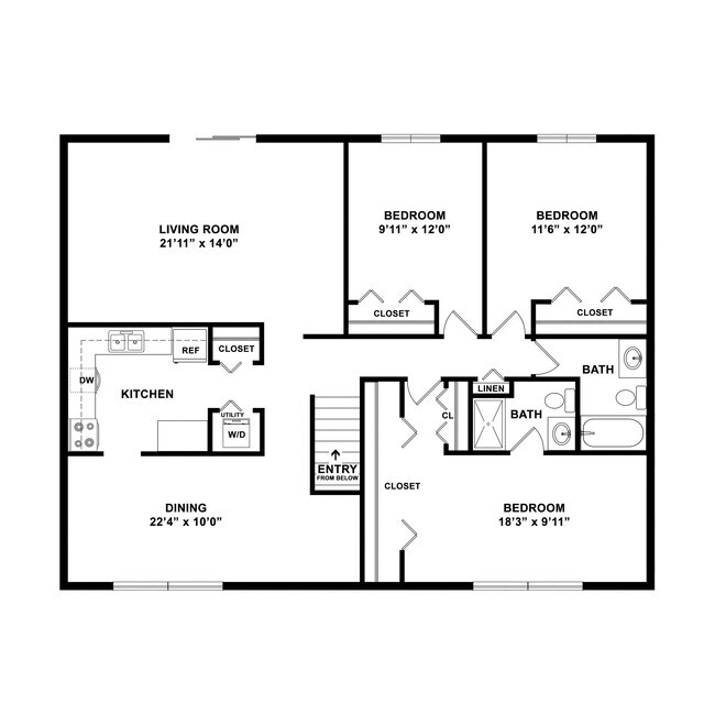 CognacChateauDeVilleApts_5303RueDeville_II-11786594_2DU_3x2-Cognac-3Brj-2Ndfloor - Chateau De Ville