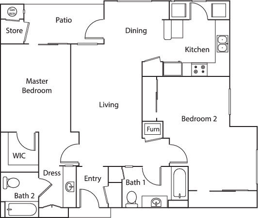 Floorplan - Prairie Ranch Apartment Homes