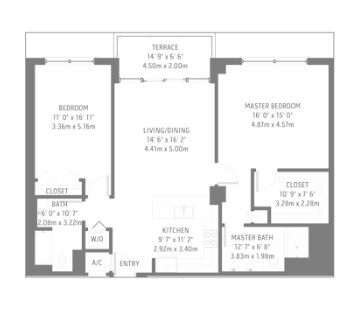 2BR/2BA - Midblock