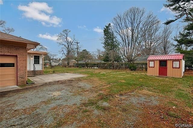 Back Yard with small storage shed - 8208 Chamberlayne Rd