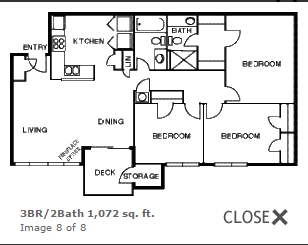 3BR/2BA - Foxcroft Apartments