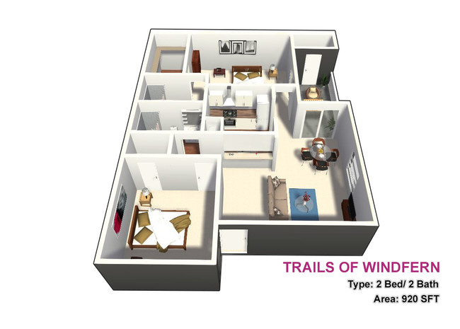 Two Bed / Two Bath - Trails of Windfern