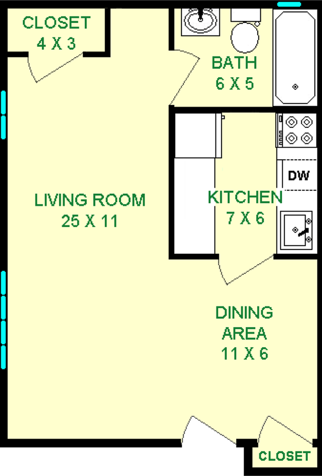 Floorplan - The Flats on Penn