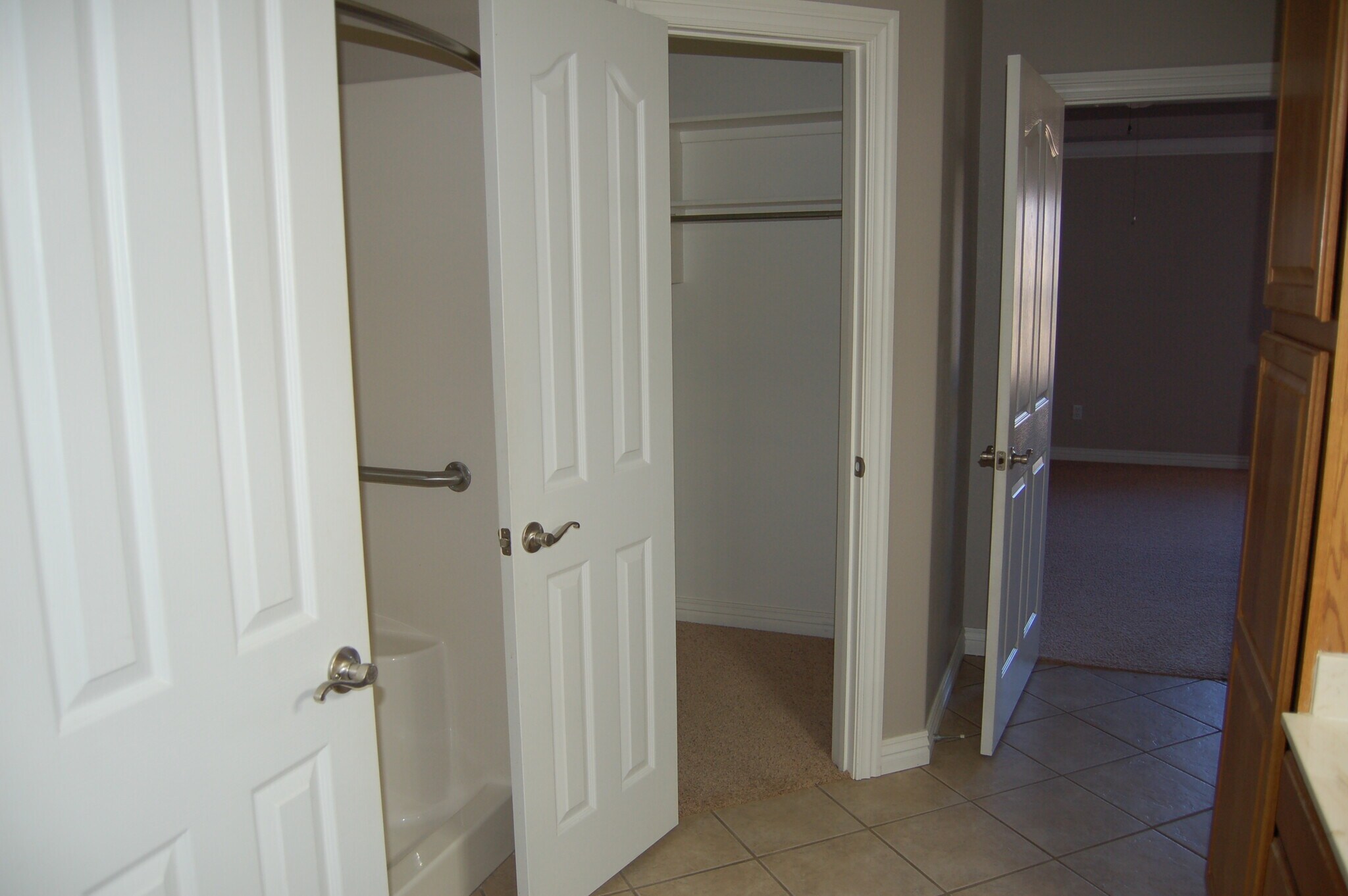 Master bath has step-in shower and two closets - 6188 W Milliken Bnd