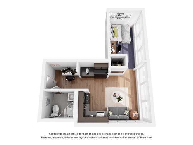 A1 Floor Plan - University Plaza Apartments