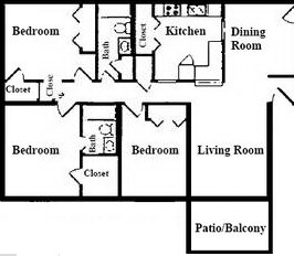 3BR/2BA - Lakeside Estate Apartments