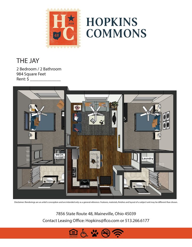 Floorplan - Hopkins Commons (55+ Active Living)