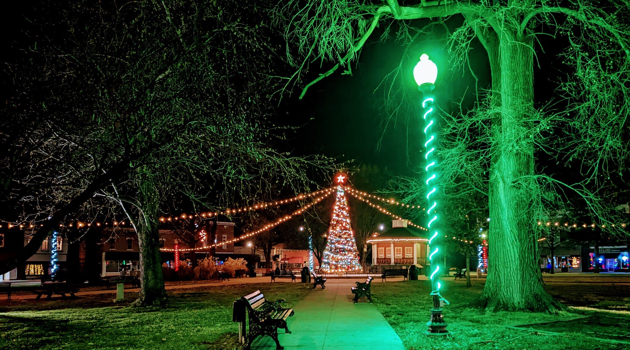The Square is close by with shopping, events, and beautiful lights during the holidays. - 114 S Pearl St