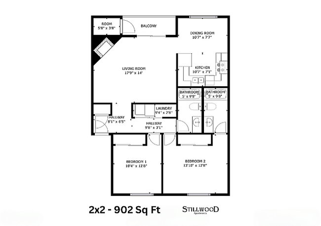 2 Bedroom 2 Bath - Stillwood Apartments