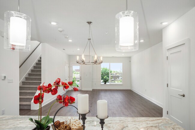 View of Dining and Living Room - 727 N Illinois St