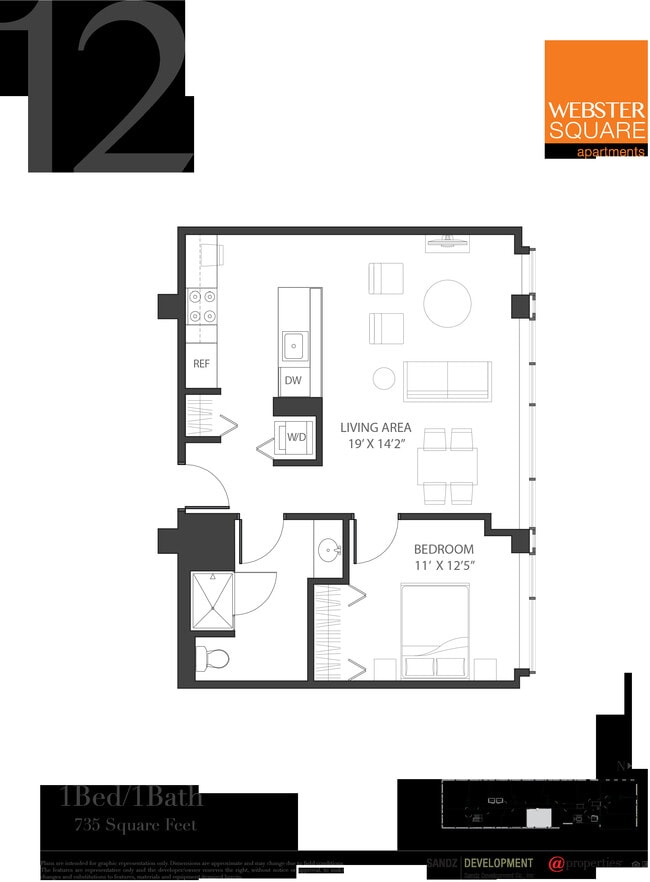 12 Floor Plan - Webster Square Apartments