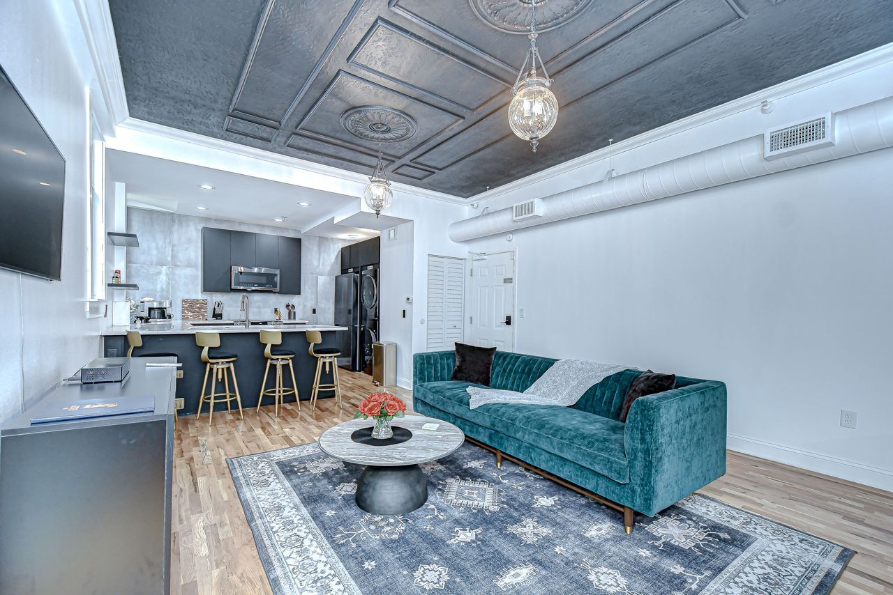 20 ft ceilings throughout the entire condo - 215 Central Ave