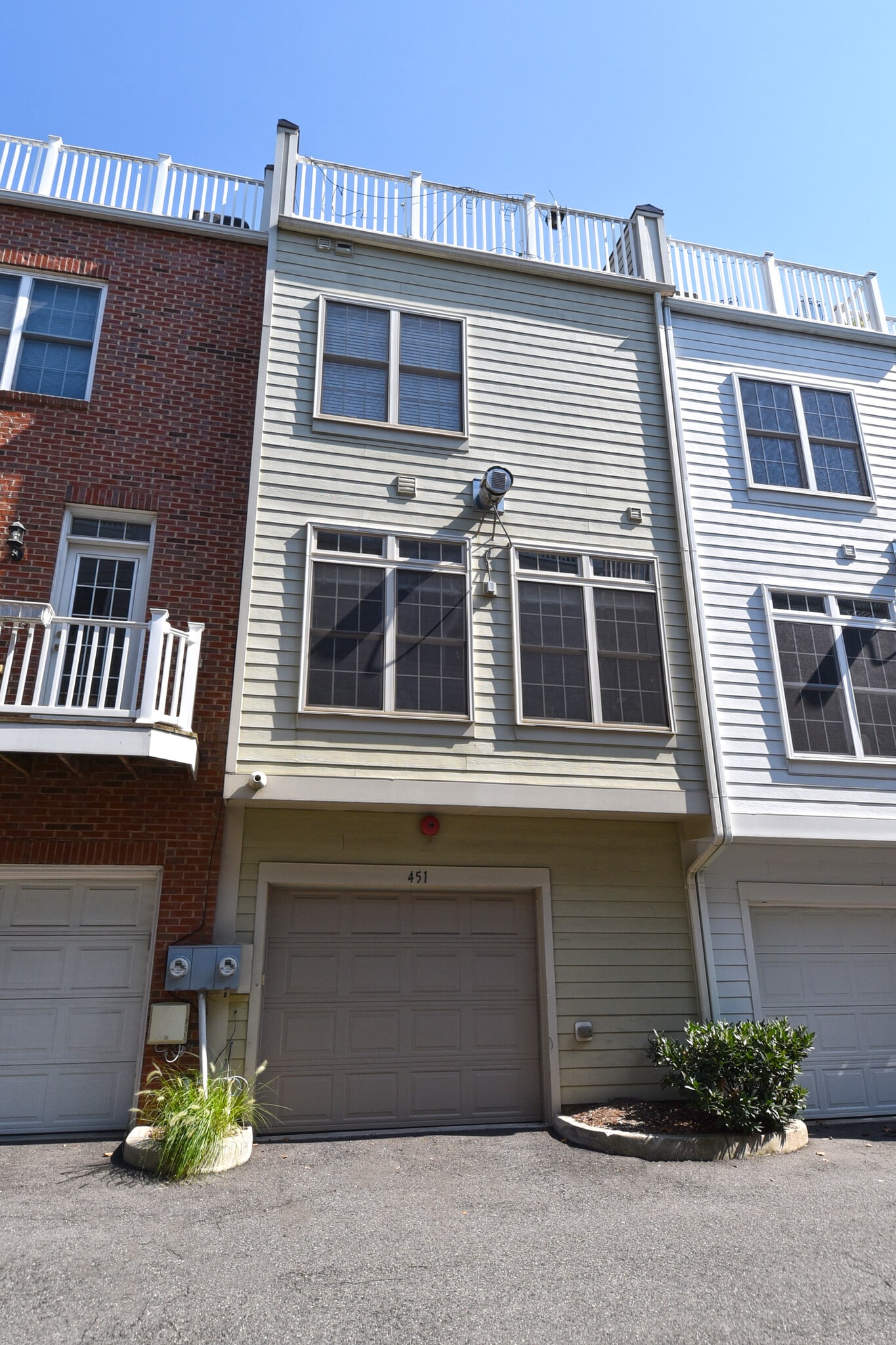 Rear of house and garage door - 451 N George Mason Dr