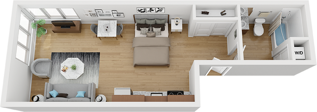 Studio | 1 Bath - Division Street Lofts