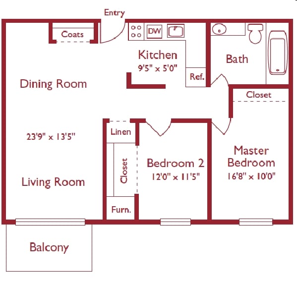 2BR/1BA - Metro Tower Apartments