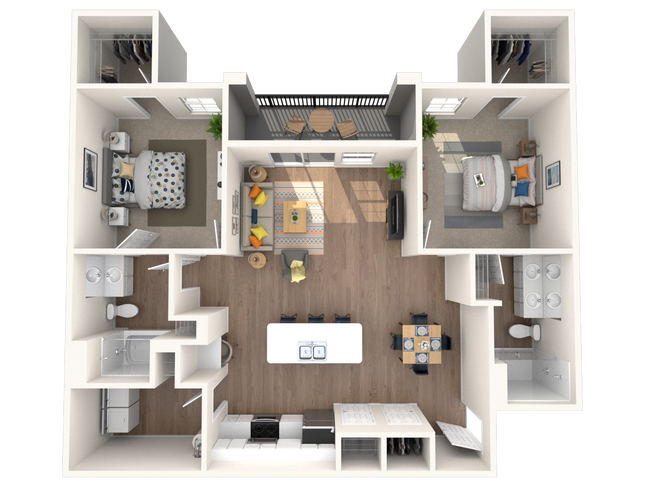 B2 floor plan The Riley - The Riley