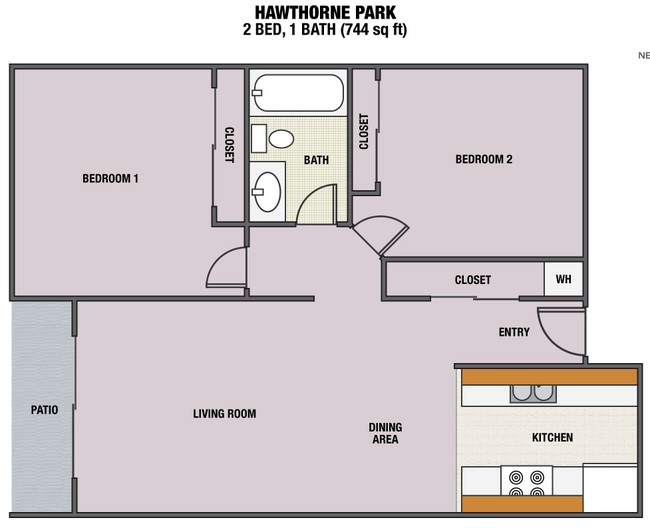 Hawthorne Park 1 Bed, 1 Bath - Sorgenfri and Hawthorne Park Apartments