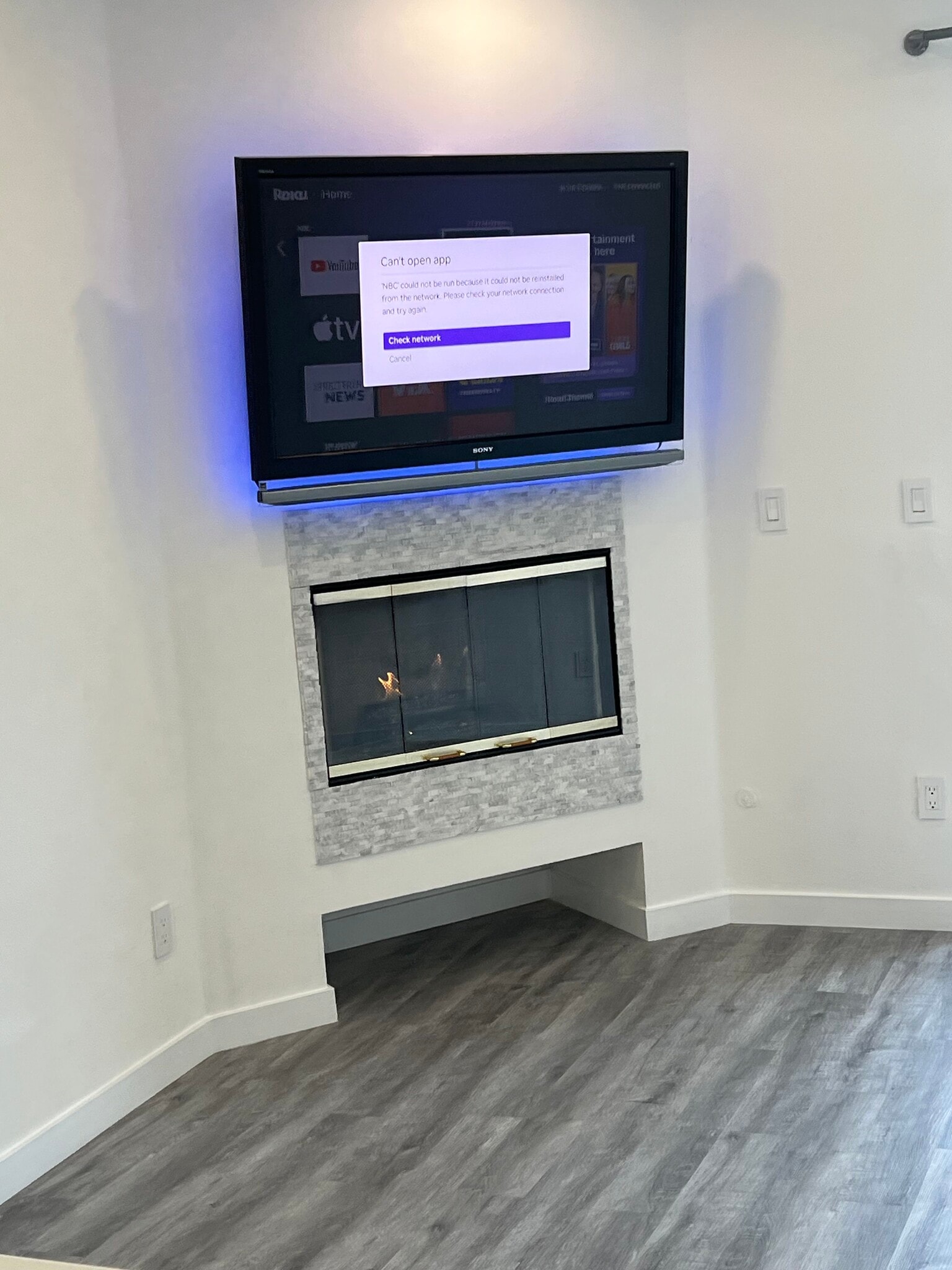 Living Room Fireplace - 19009 Sherman Way