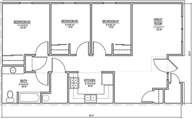 3 Bedroom Floorplan - Mallory Meadows