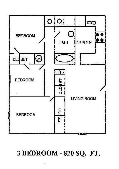 3BR/1BA - Village West Apartments