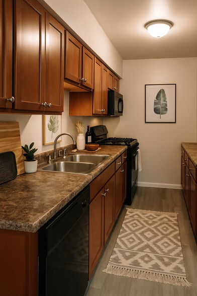 Kitchen - Brook Run Apartment Complex