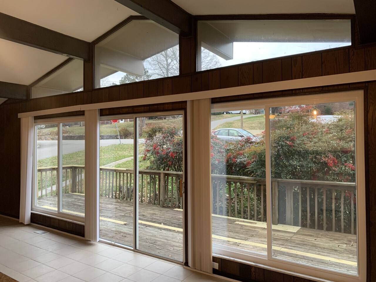 Sliding Door flanked by Newer Energy Efficient Sliding Windows - 519 E Churchwell Ave