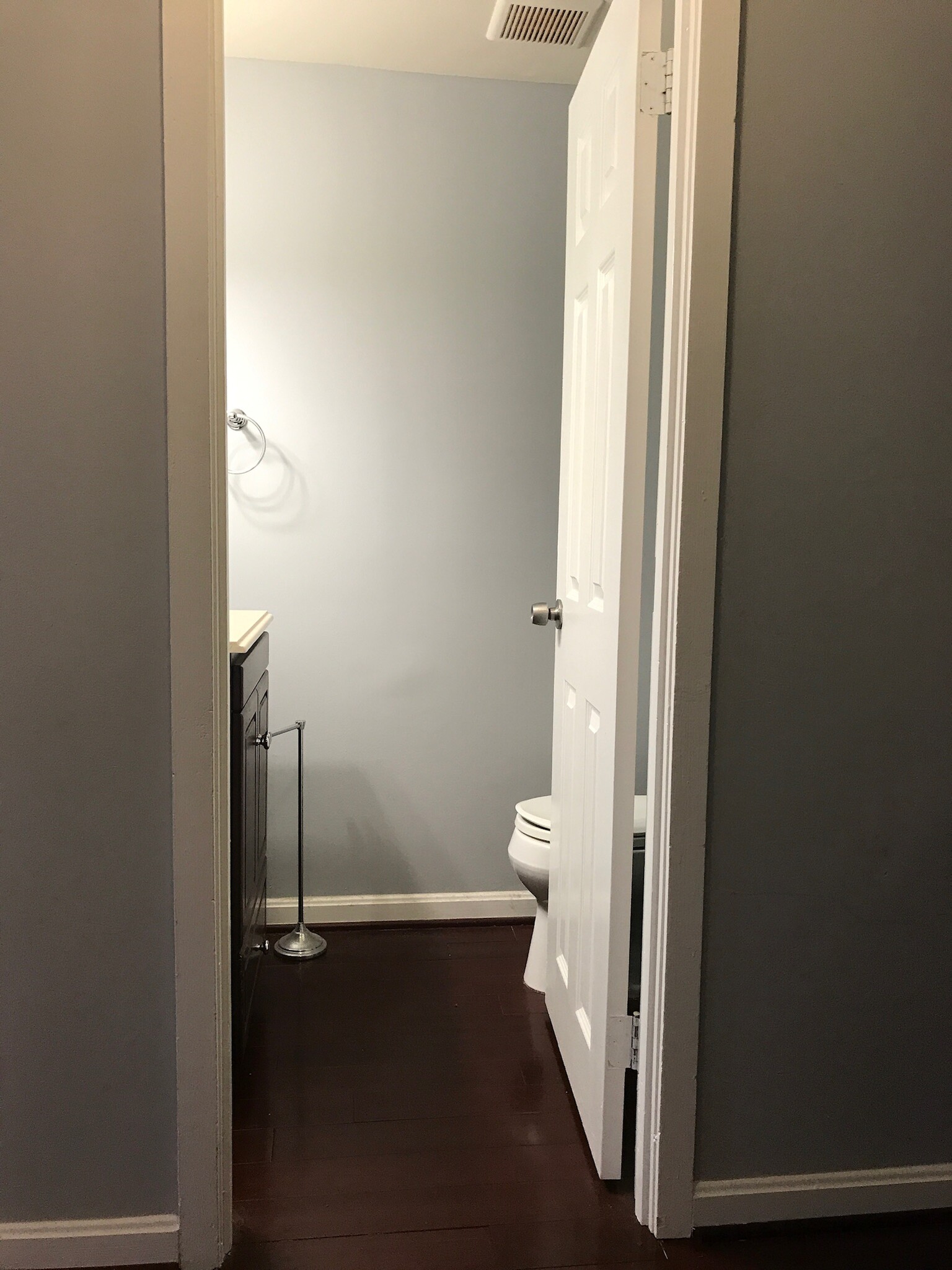Half bath conveniently located off entry hallway for guests - 1200 23rd Street Northwest