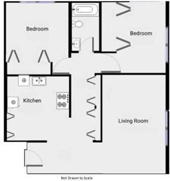 2 bdrm approx. 884 s/f - Parkview Plaza Apartments