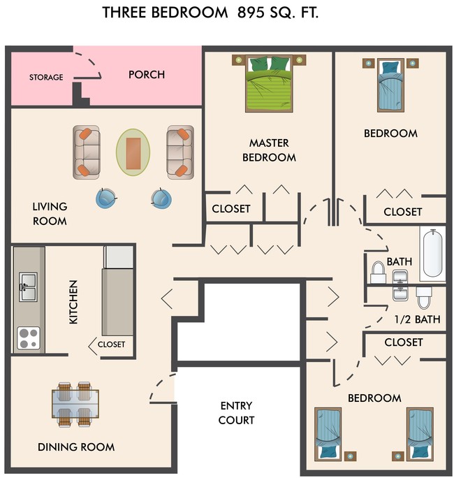 Floorplan - Oakview Apartments