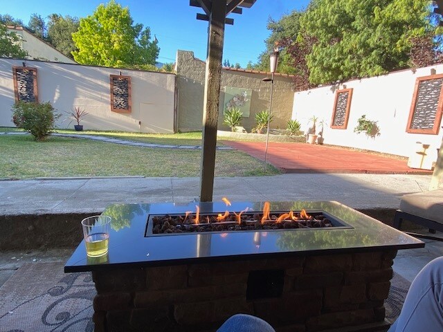 Fire pit at back yard - 1968 El Molino Ave
