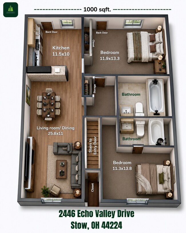 Building Photo - Spacious 2-Bedroom, 2-Bathroom Apartment in Stow with Balcony & Storage